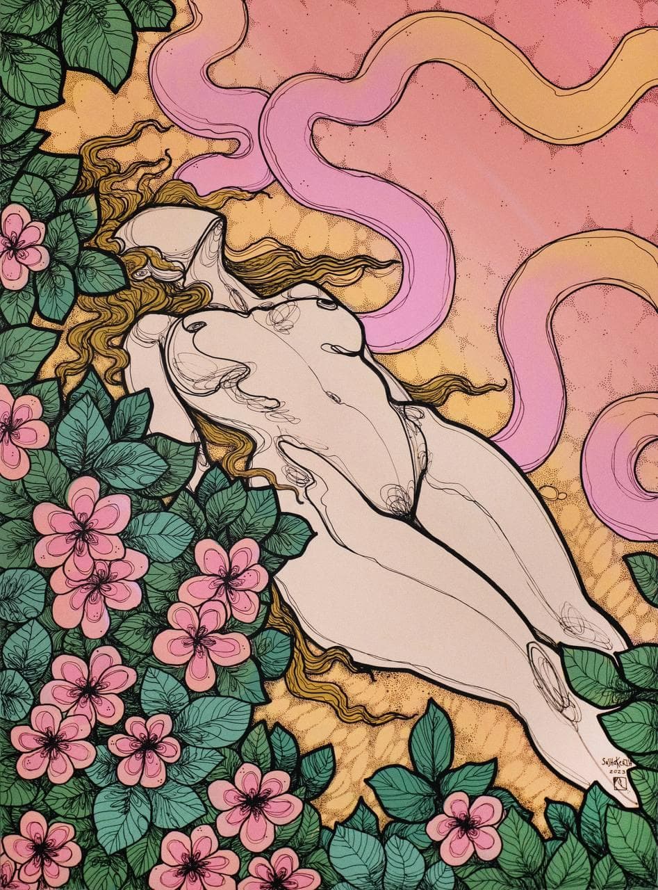 Розовые цветы